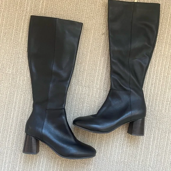 Joie Leather Black Knee-High Boots - Picture 2 of 4